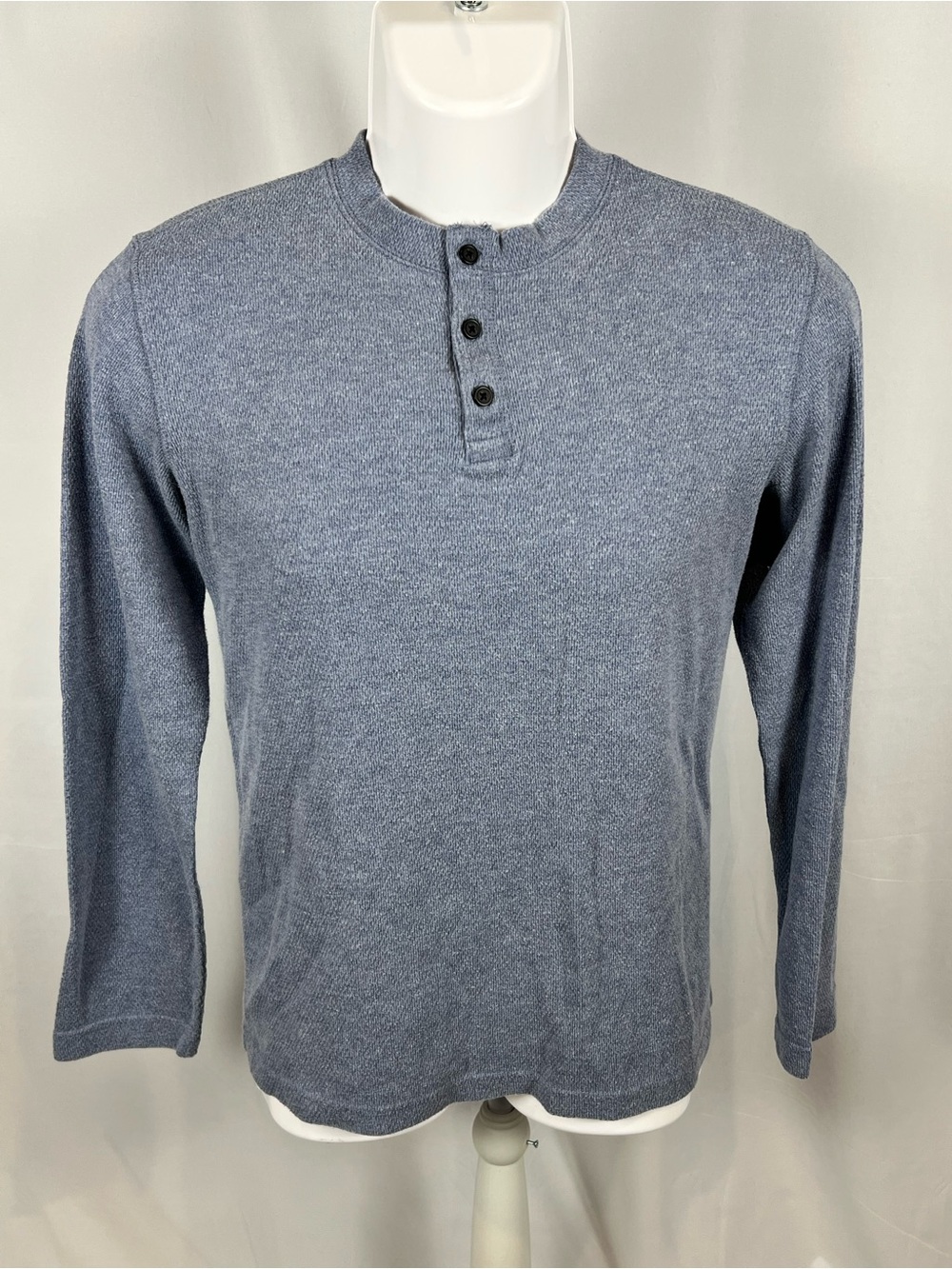 St. John's Bay Men's Long-Sleeve Henley in Slate Blue
